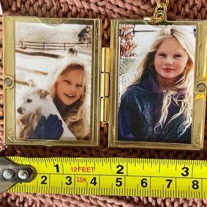 Authentic Taylor Swift Rare "Christmas Tree Farm" Gold Locket Keychain - NWT
